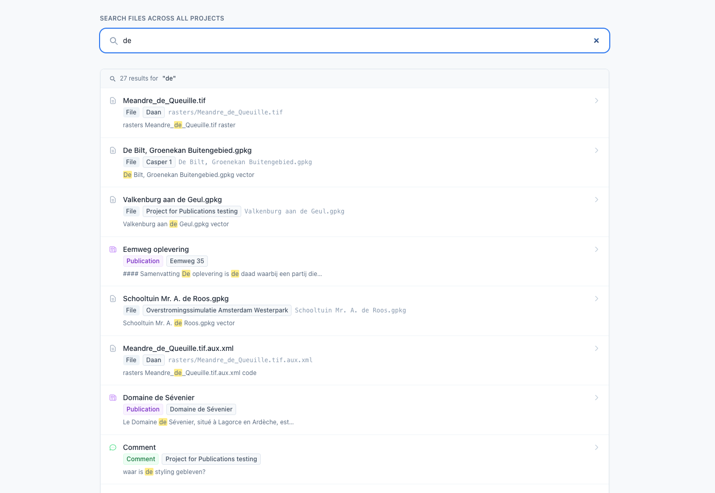 Search in Rana using the API and SQLite